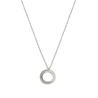 Xenox Halskette mit Anhänger Classic Circle Zirkonia Silber XS2125