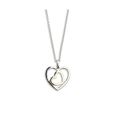 Xenox XS2774G Kette mit Anhänger Damen Love Story Herzen Silber Gold