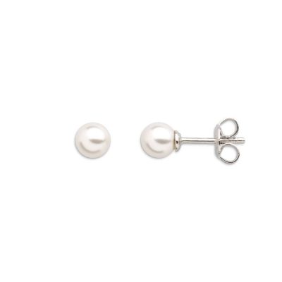 Xenox XS3512N Ohrringe Ohrstecker Damen Perl Dreams Silber Weiss Ø 5 mm