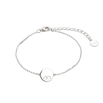 Xenox Armband Damen Love Story Coin Herzen Sterlingsilber XS3572