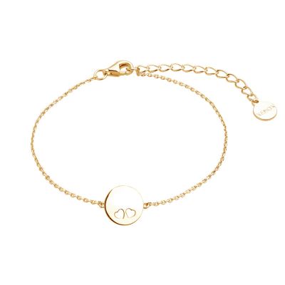 Xenox Armband Damen Love Story Coin Herzen Silber Vergoldet XS3572G