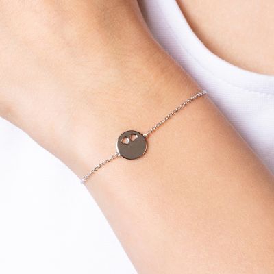 Xenox Armband Damen Love Story Coin Herzen Sterlingsilber XS3572