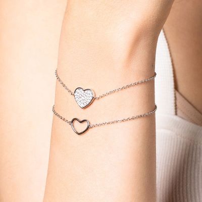 Xenox XS3605 Armband Damen Love Story Herz Zirkonia Sterling-Silber