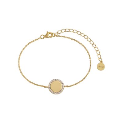 Xenox Armband Damen Classic Circle Zirkonia Silber Vergoldet XS6091G