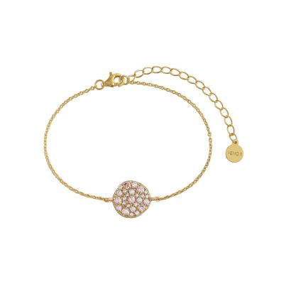Xenox Armband Damen Classic Circle Zirkonia Silber Vergoldet XS6095G