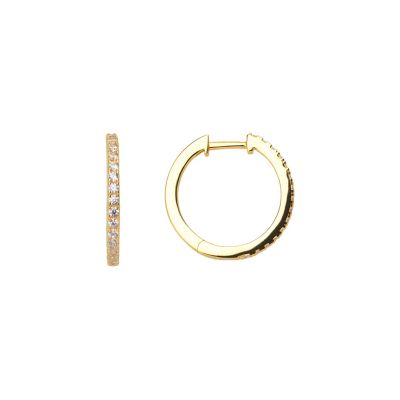 Xenox Creolen Ohrringe Damen Zirkonia Silber Vergoldet 18 mm XS8663G