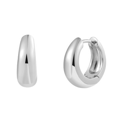 Xenox Creolen Ohrringe Damen Dome Medium Sterlingsilber XS10371