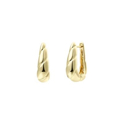 Xenox Ohrringe Creolen Damen Sculpted Silber 18k Vergoldet XS91916G
