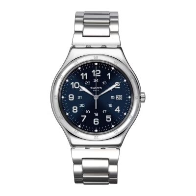 Swatch Armband-Uhr Blue Boat Analog Quarz Edelstahl-Band YWS420GC