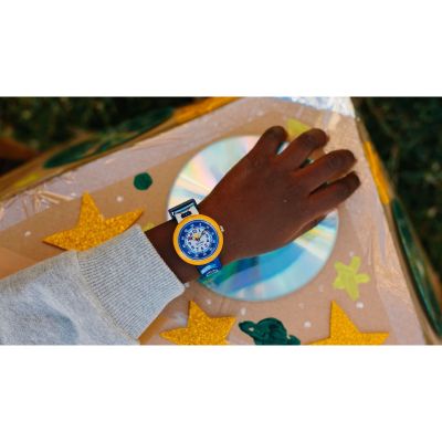 Flik Flak FBNP216 Jungen-Uhr Astrodreams Analog Quarz Textil-Band Ø 31,85 mm