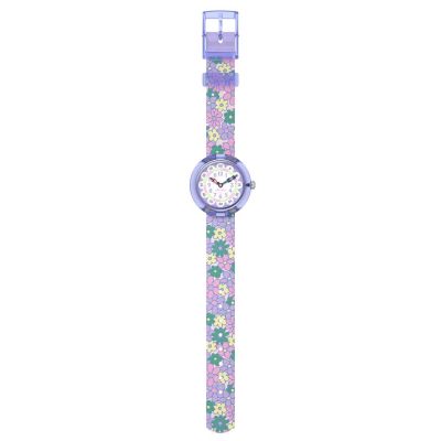 Flik Flak Mädchen-Uhr Flower Fields Analog Quarz Textil-Band FBNP240
