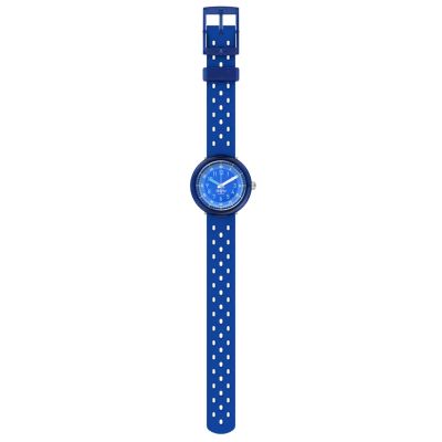 Flik Flak Jungen-Uhr Fizz In Blue Analog Quarz Silikon-Band FCNP002