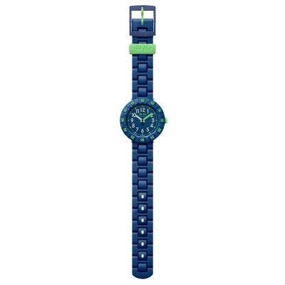 Flik Flak FCSP086 Jungen-Uhr Solo Dark Blue Analog Quarz Kunststoff-Armband Ø 36,70 mm