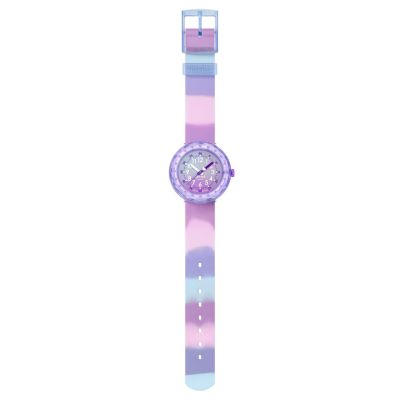 Flik Flak Mädchen-Uhr Fuze In Purple Analog Quarz Silikon-Band FCSP131