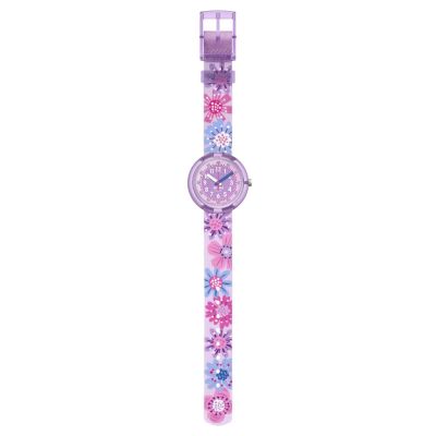 Flik Flak FPNP149 Mädchen-Uhr Flower Chaos Analog Quarz Textil-Band