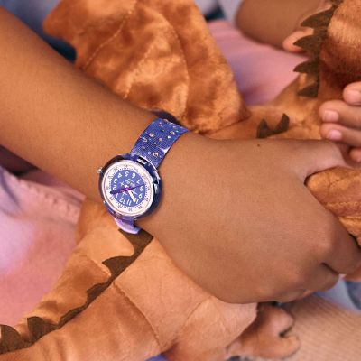 Flik Flak Mädchen-Uhr Mystic Clouds Analog Quarz Textil-Band FPNP158