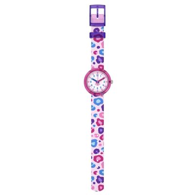 Flik Flak Mädchen-Uhr Time To Roar Analog Quarz Textil-Band FPNP166