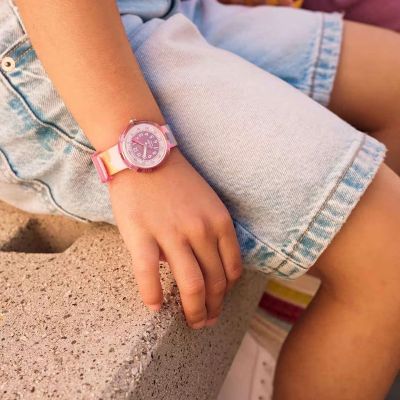 Flik Flak Mädchen-Uhr Pastel Paradise Analog Quarz Textil-Band FPNP170